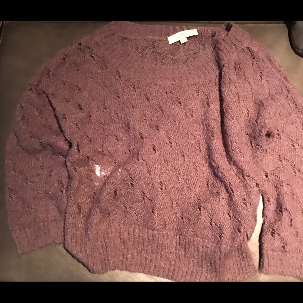 Open knit sweater